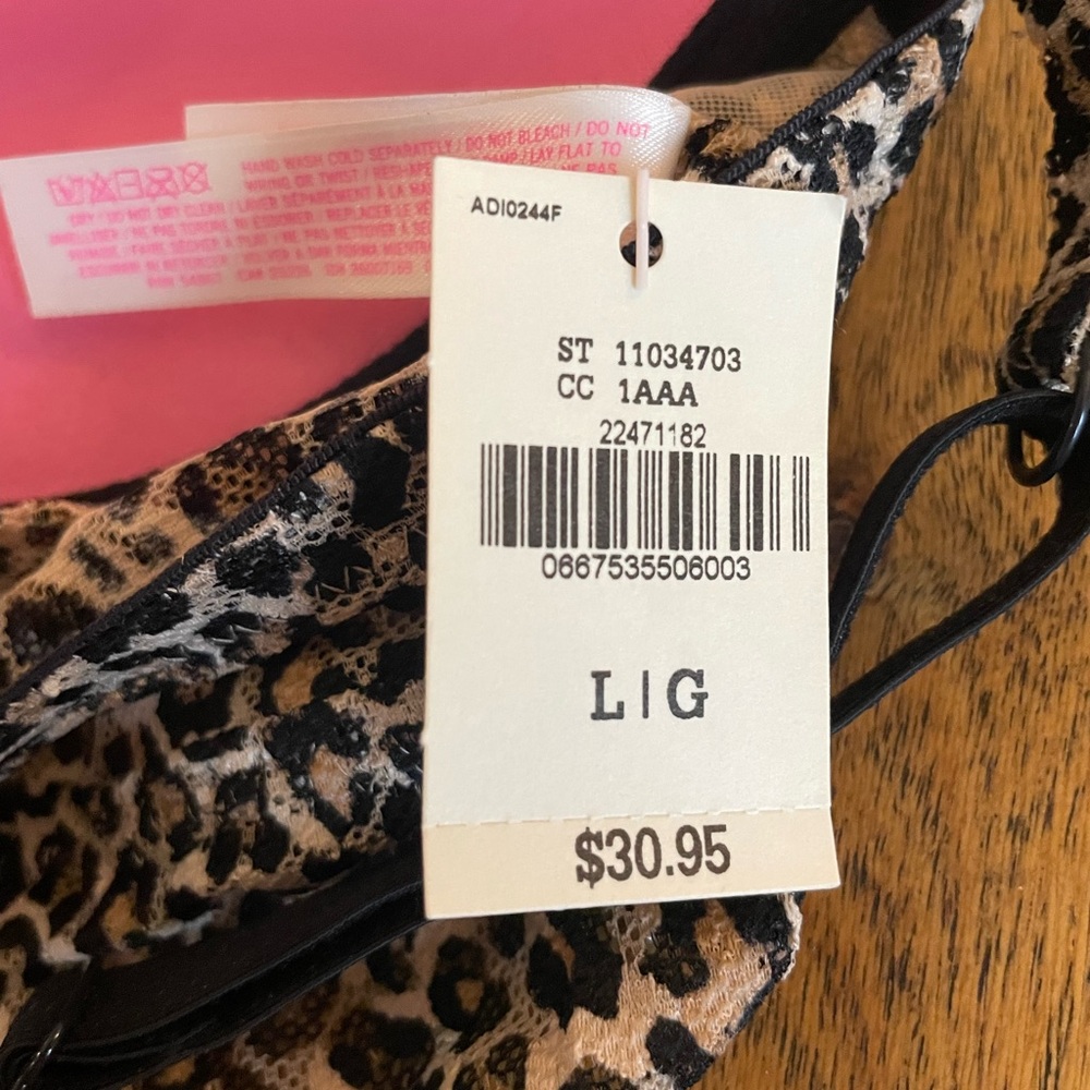 PINK Brown and Black Leopard Print Full-Coverage Bra NWT - Picture 4 of 4